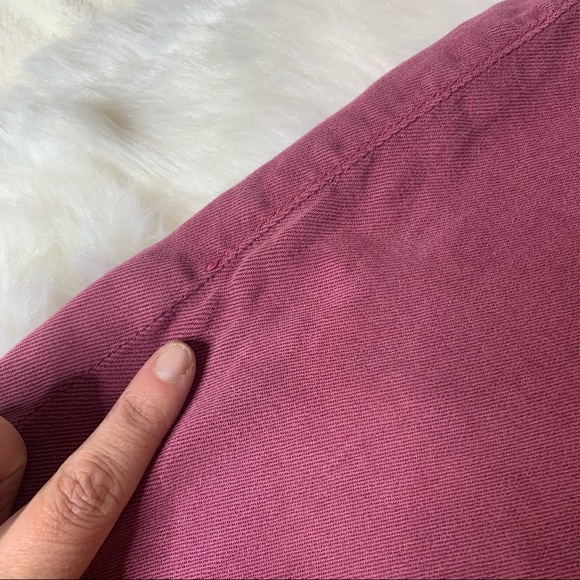 Mother Denim Curfew Flare Jeans in Raspberry - Picture 12 of 14